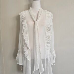 Vintage Regency Pirate Style Ruffle Blouse